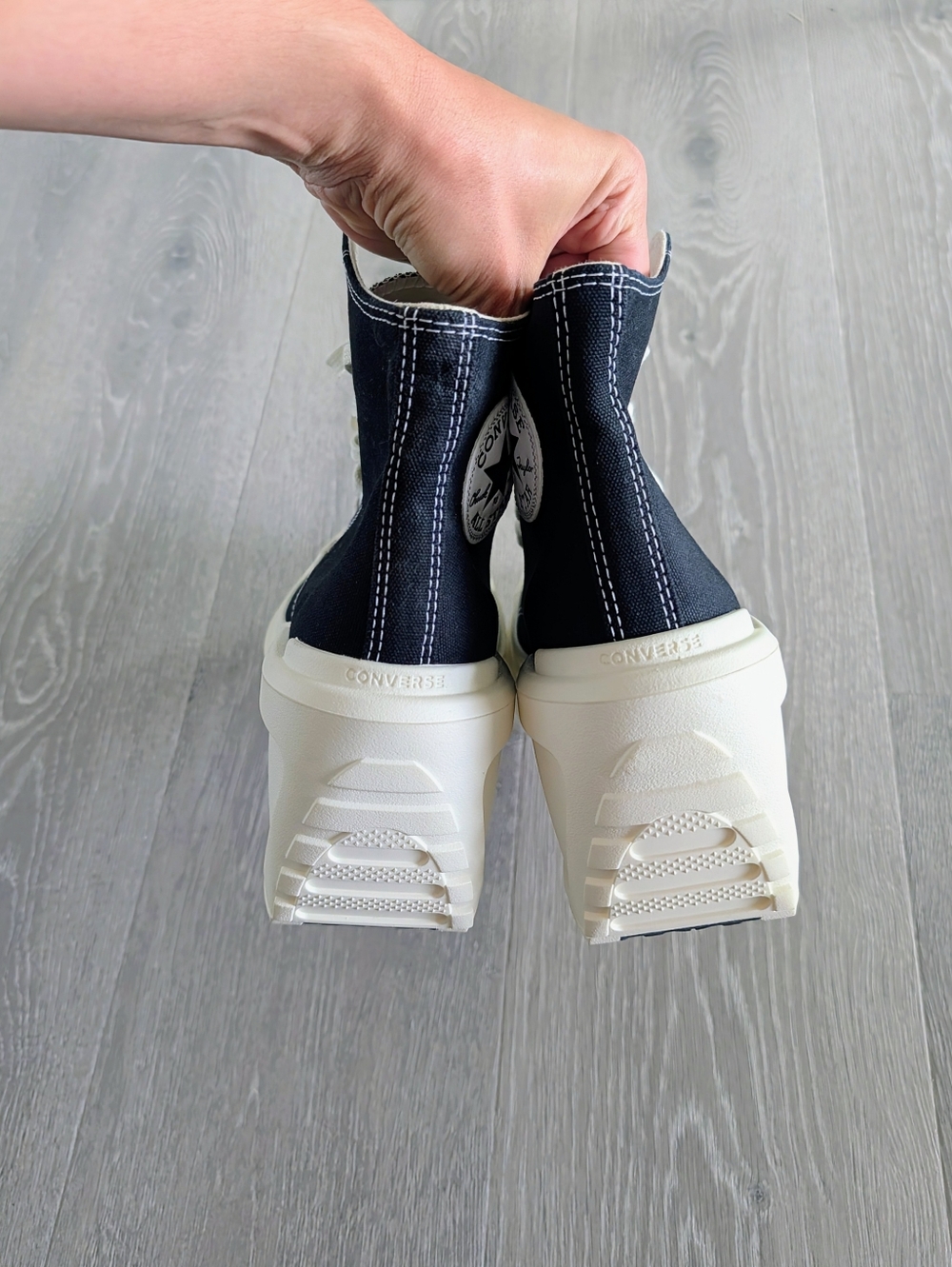 Converse Chuck 70 De Luxe Wedge Black Sneakers - US9(W) - Picture 4 of 11
